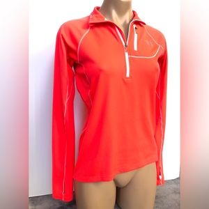 North Face Orange Quarter Zip Flashdry  Athletic Jacket  Sz SP Small